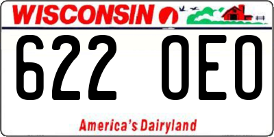 WI license plate 622OEO