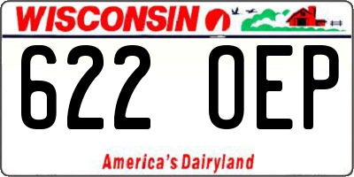 WI license plate 622OEP