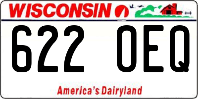 WI license plate 622OEQ
