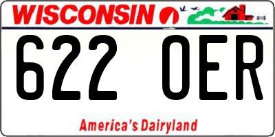 WI license plate 622OER