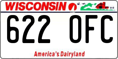 WI license plate 622OFC
