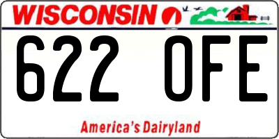 WI license plate 622OFE