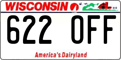 WI license plate 622OFF