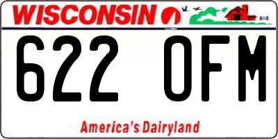 WI license plate 622OFM
