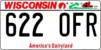 WI license plate 622OFR