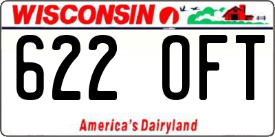 WI license plate 622OFT