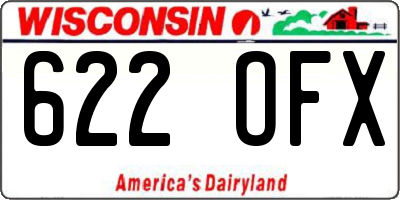WI license plate 622OFX