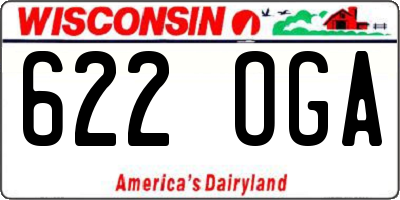 WI license plate 622OGA