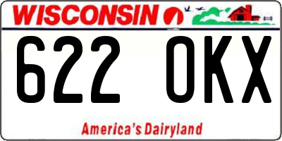 WI license plate 622OKX