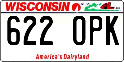 WI license plate 622OPK