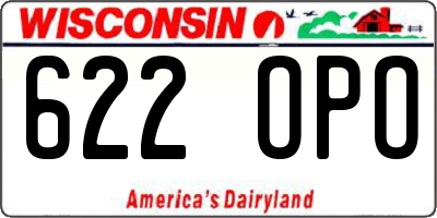 WI license plate 622OPO