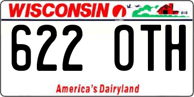 WI license plate 622OTH