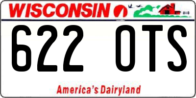 WI license plate 622OTS