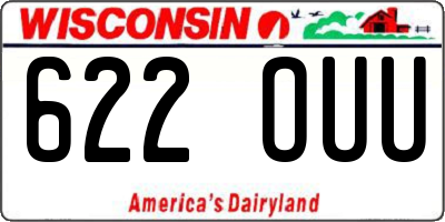 WI license plate 622OUU