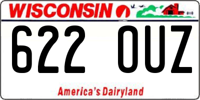 WI license plate 622OUZ