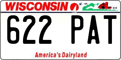 WI license plate 622PAT