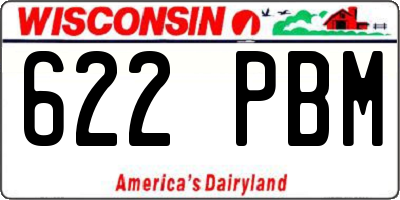 WI license plate 622PBM