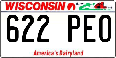 WI license plate 622PEO