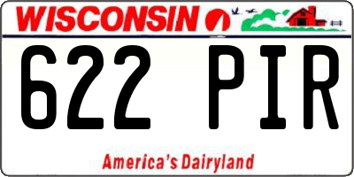WI license plate 622PIR