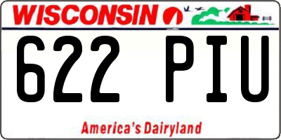 WI license plate 622PIU