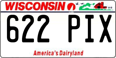 WI license plate 622PIX