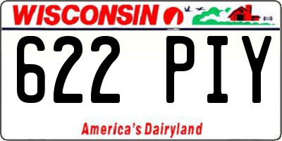 WI license plate 622PIY