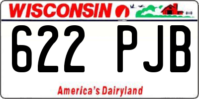 WI license plate 622PJB