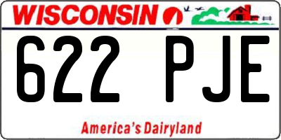 WI license plate 622PJE