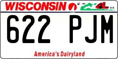 WI license plate 622PJM