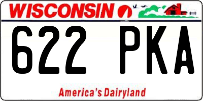 WI license plate 622PKA