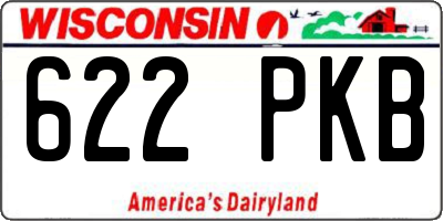 WI license plate 622PKB
