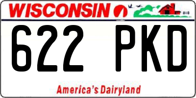 WI license plate 622PKD