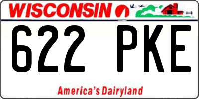WI license plate 622PKE