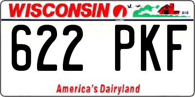 WI license plate 622PKF