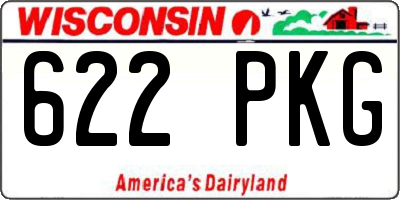 WI license plate 622PKG