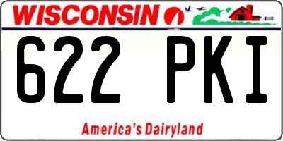 WI license plate 622PKI