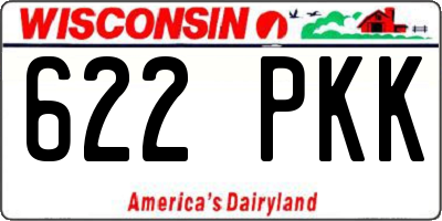 WI license plate 622PKK