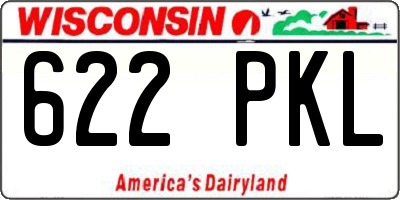 WI license plate 622PKL
