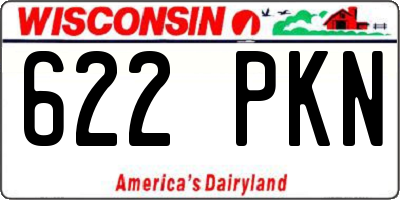 WI license plate 622PKN