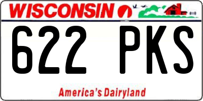WI license plate 622PKS