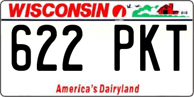WI license plate 622PKT