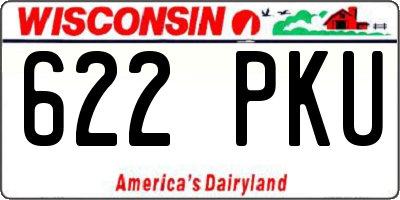 WI license plate 622PKU