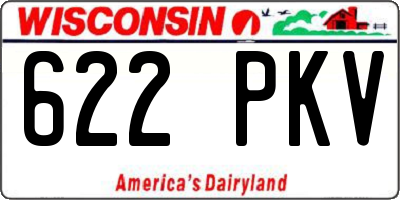 WI license plate 622PKV