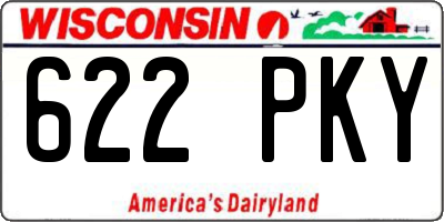 WI license plate 622PKY