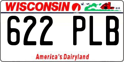 WI license plate 622PLB