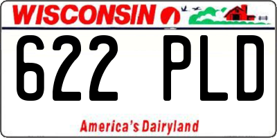 WI license plate 622PLD