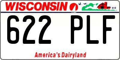 WI license plate 622PLF