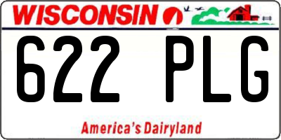 WI license plate 622PLG