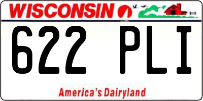 WI license plate 622PLI