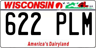 WI license plate 622PLM
